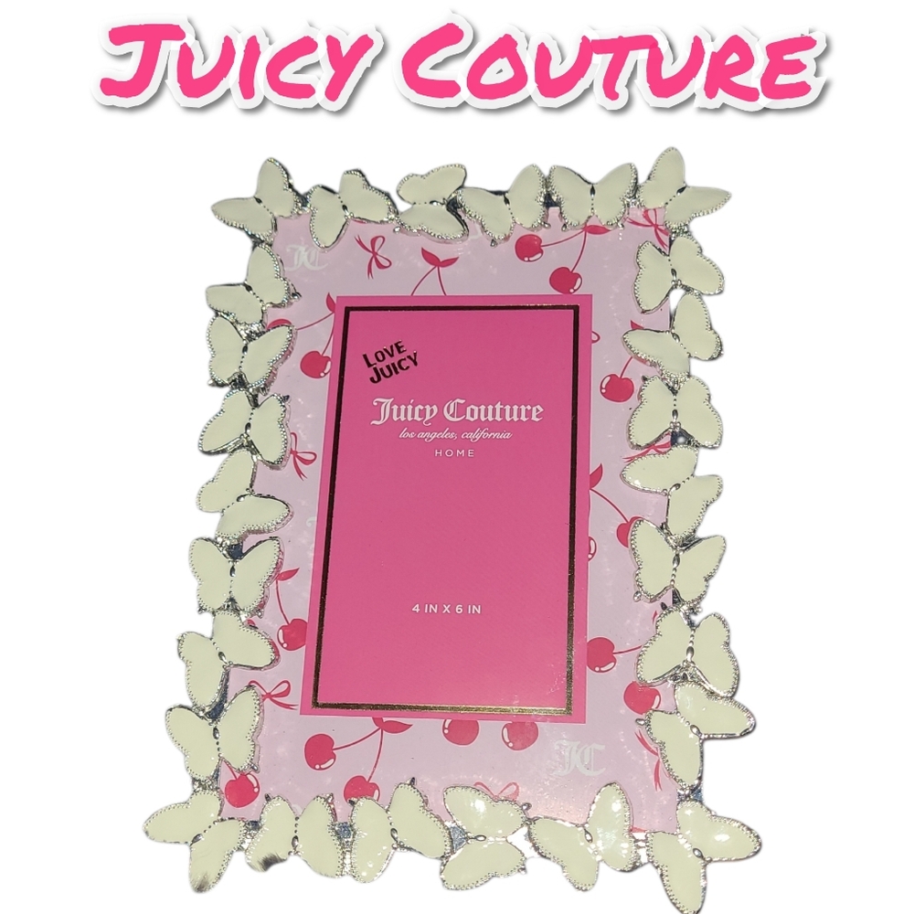 Juicy Couture Pink Butterfly Photo Frame - 4x6